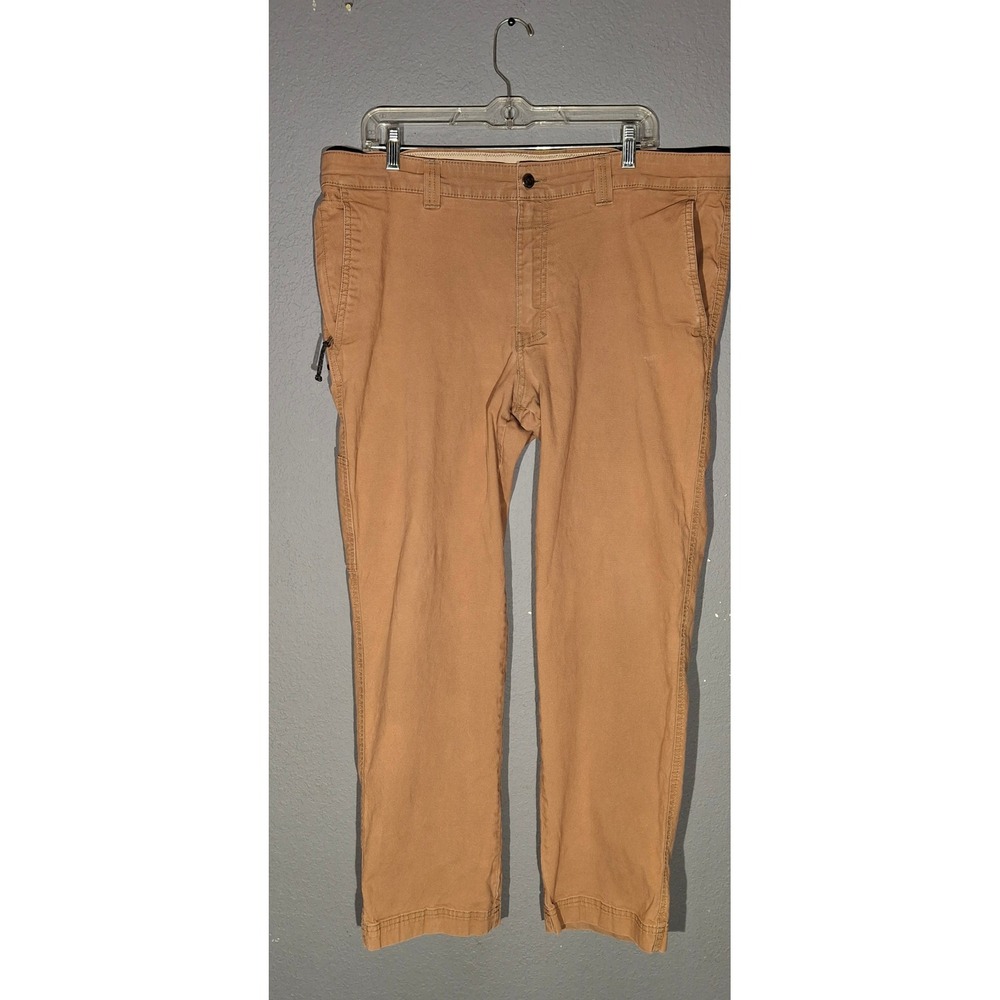 Columbia Mens Regular Fit Utility Pants Tan Brown 38x30 Cotton Stretch Outdoor